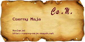 Cserny Maja névjegykártya